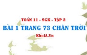 Bài 1 trang 73 Toán 11 Tập 2 Chân trời sáng tạo